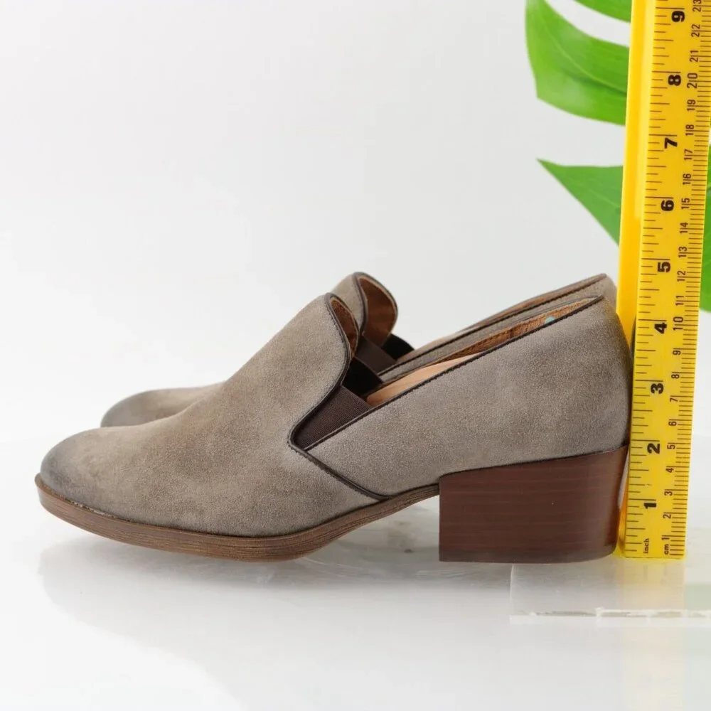 Sofft Women's Velina Boot Size‎ 8.5 Gray Taupe Suede Shootie Ankle Pump Low Heel